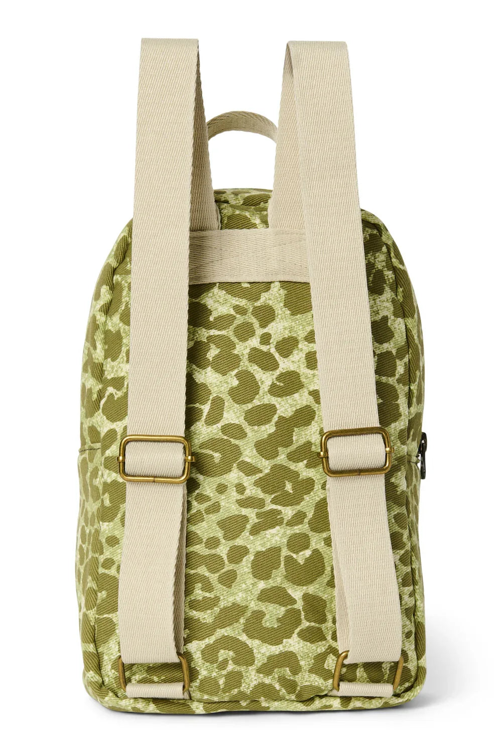 Grüner Leopard Baumwoll-Mini-Rucksack