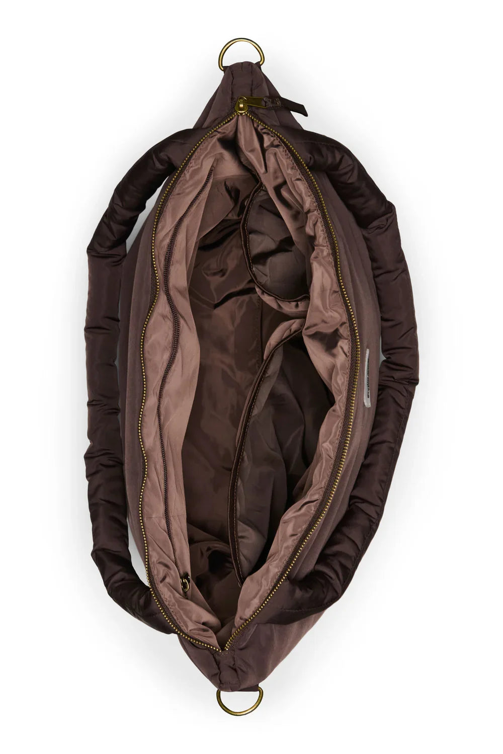 Braune Herzen Puffy Wickeltasche