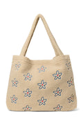 Ecru bloemenhart teddy mom bag