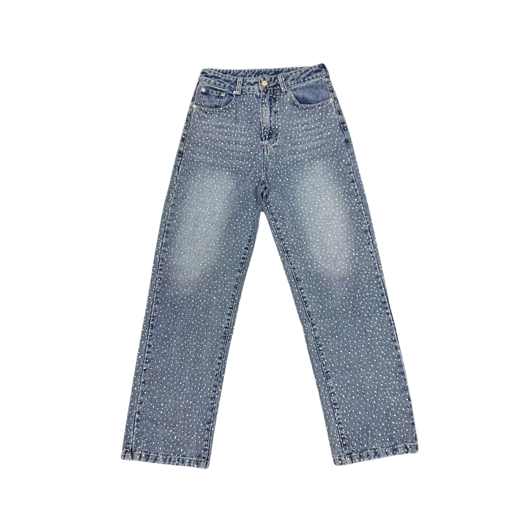 VYBES Rhinestone Baggy Pants | Bold & Comfortable Style