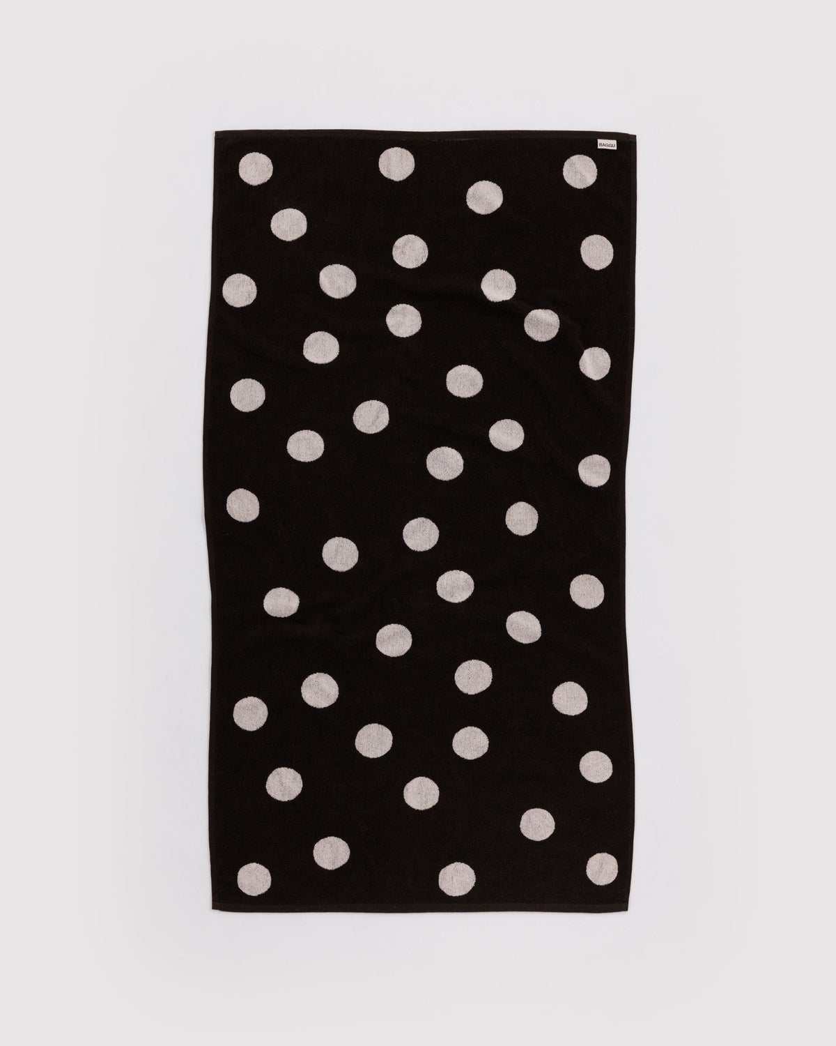 Bath Towel - Cream and Black Polka Dot - image 2