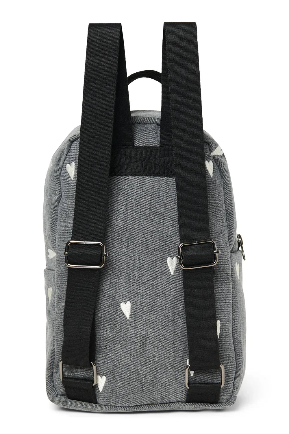 Grijze denim mini-rugzak