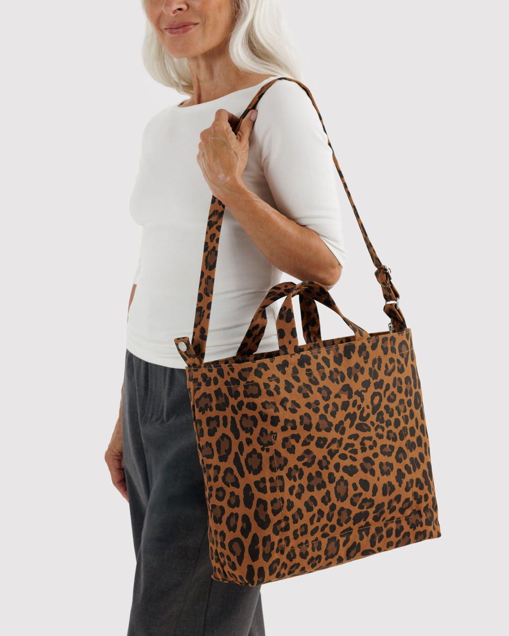 Horizontal Zip Duck Bag - Leopard - image 2