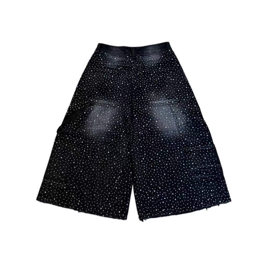 VYBES Rhinestone Meteor Jorts