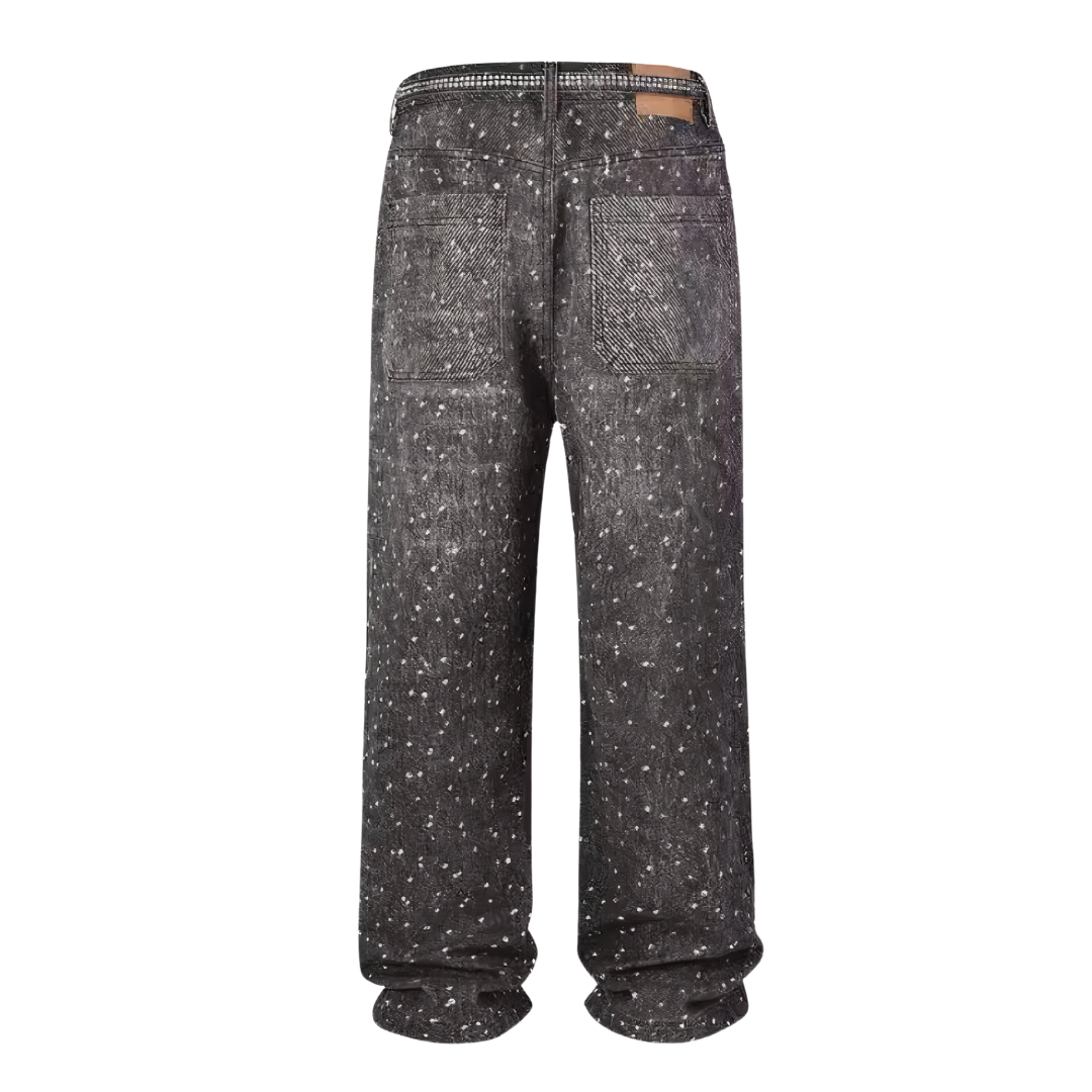 VYBES Rhinestone Baggy Pants