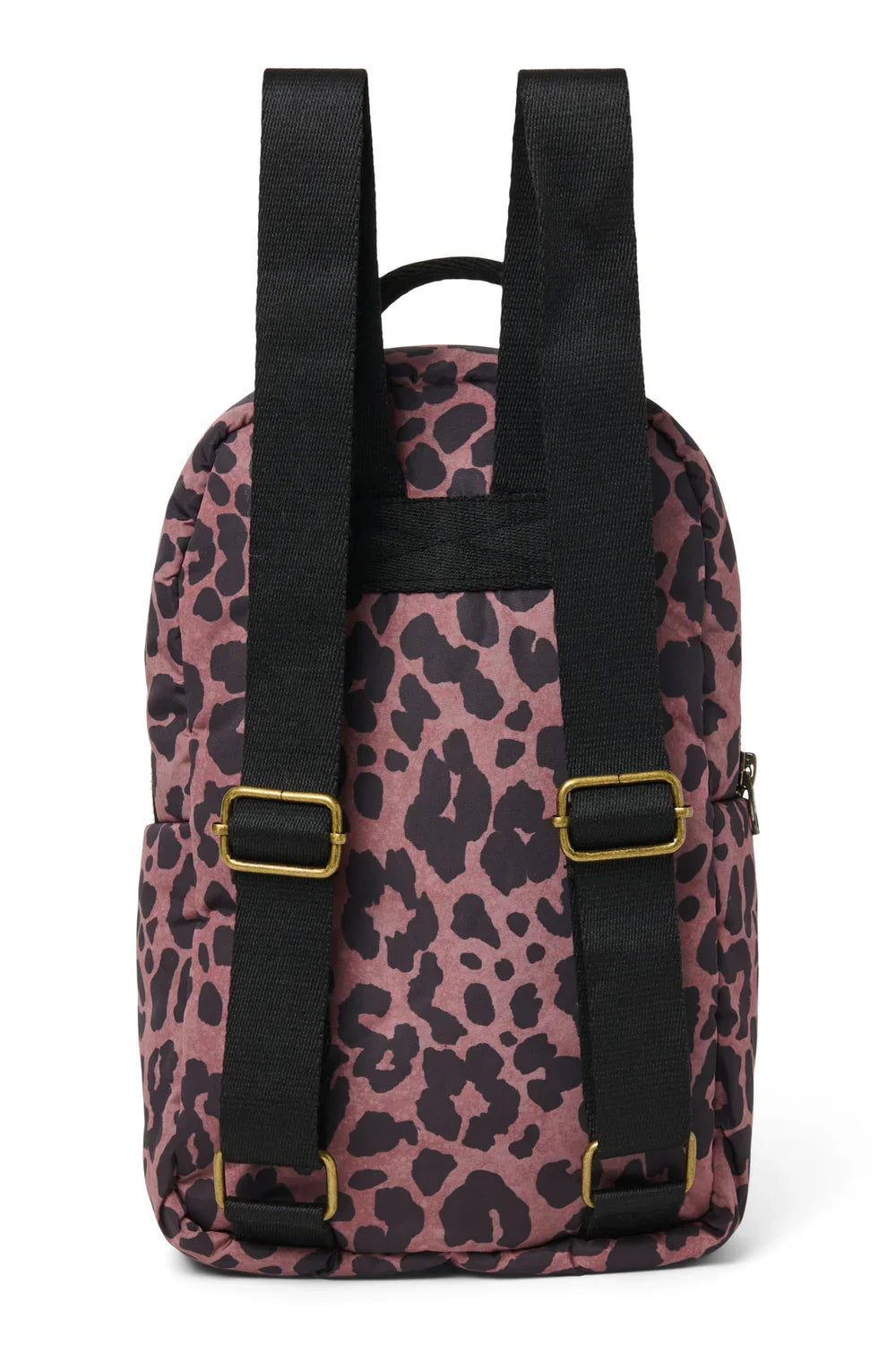 Red Leopard Puffy Mini Backpack