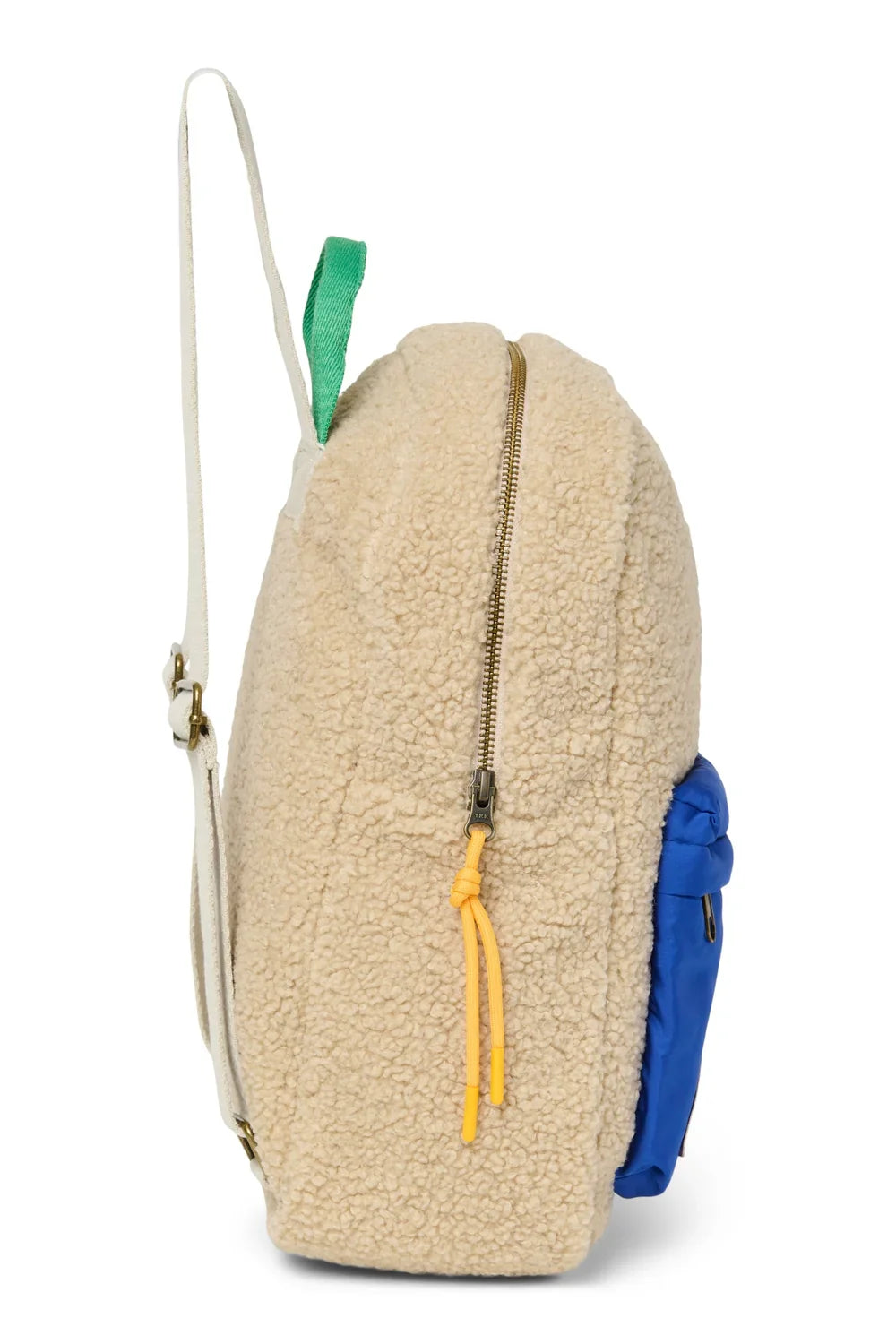 Brauner/Burgunderfarbener Teddy-Midi-Rucksack