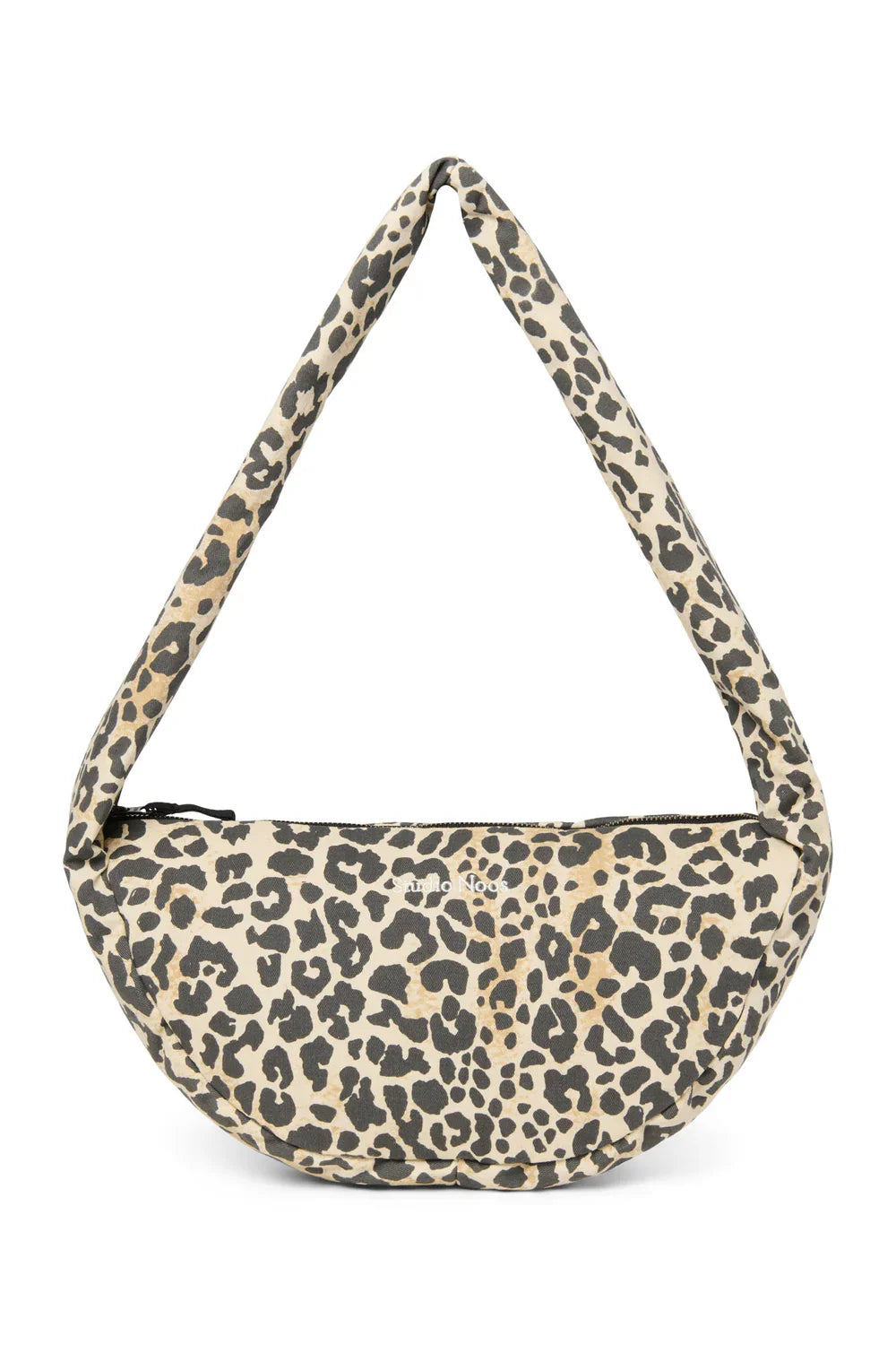 Luipaardprint mini crossbodytas van zacht katoen