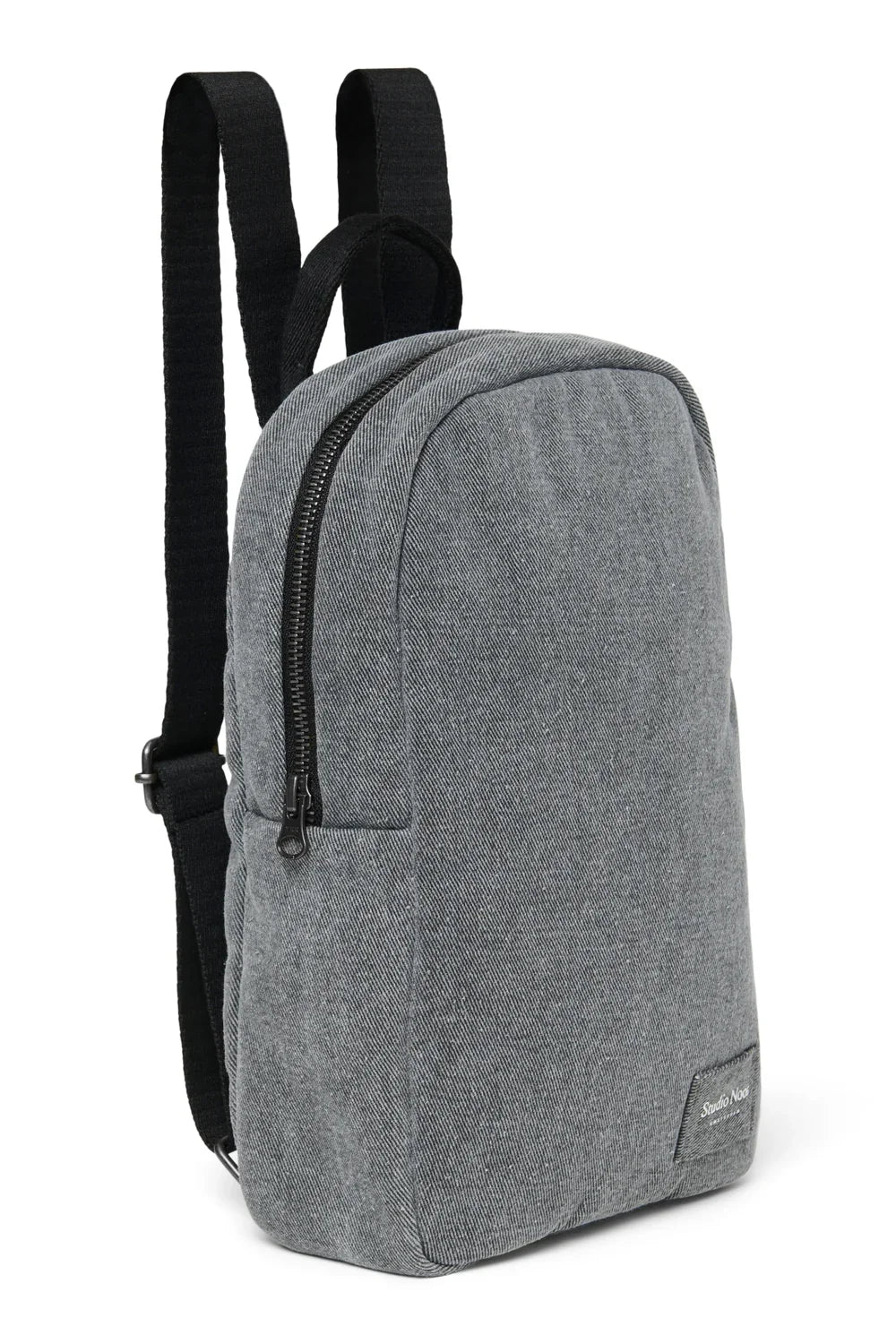 Grijze denim mini-rugzak