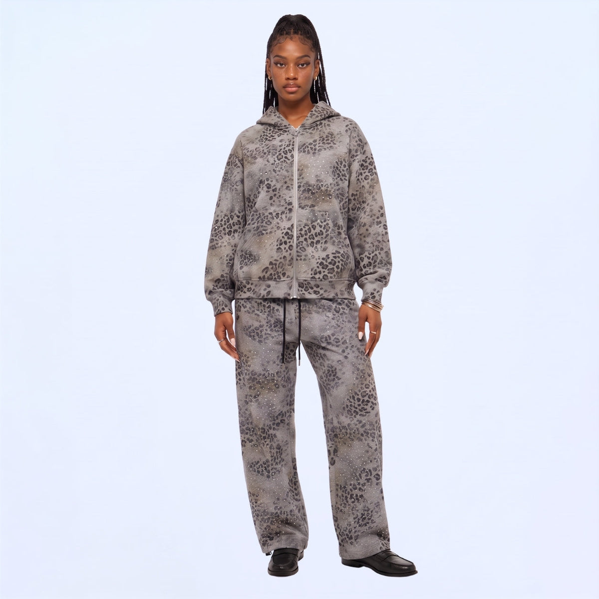 VYBES Snow Leopard Hoodie