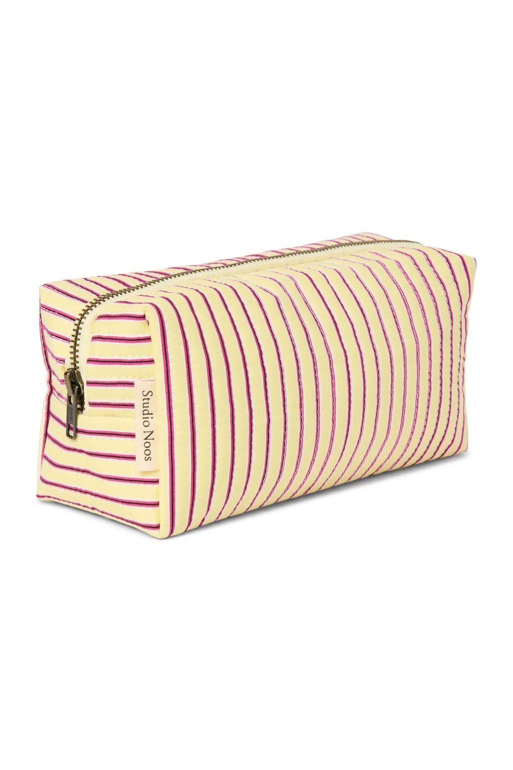 Poplin Striped Pouch | Butter Yellow