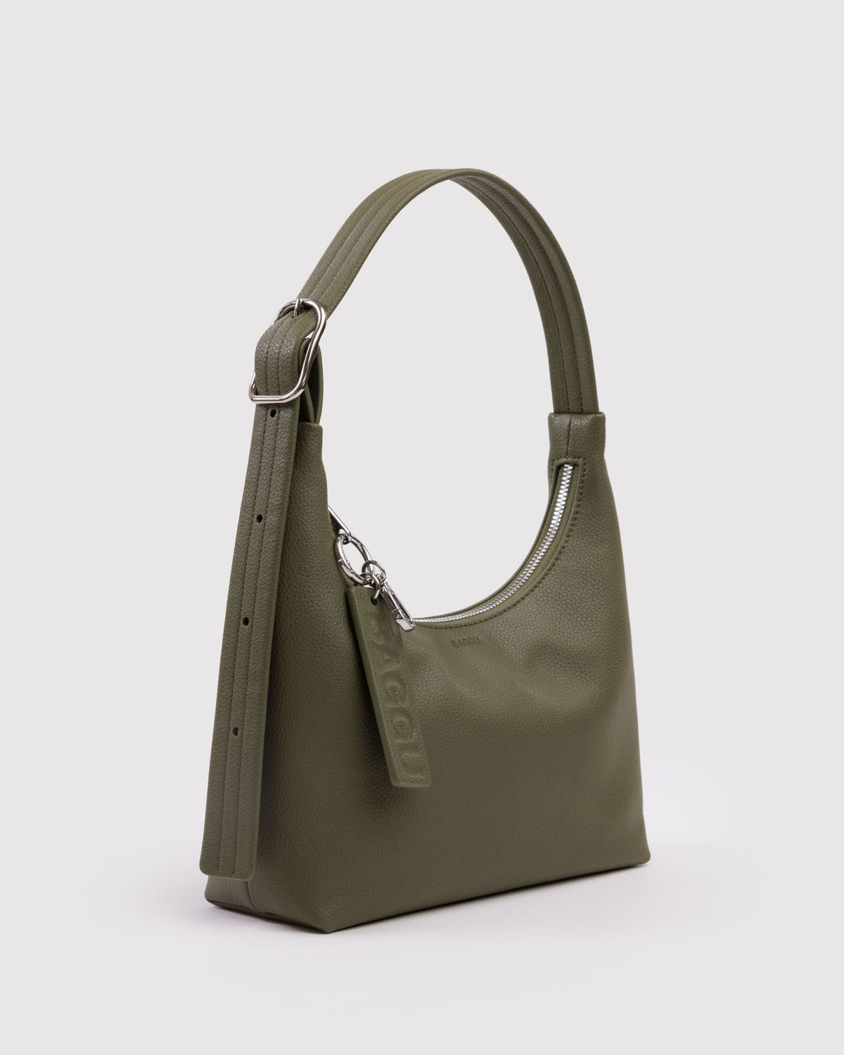 Mini Recycled Leather Shoulder Bag - Loden - image 3