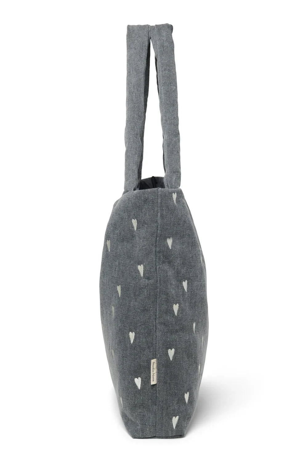 Grijze denim mombag