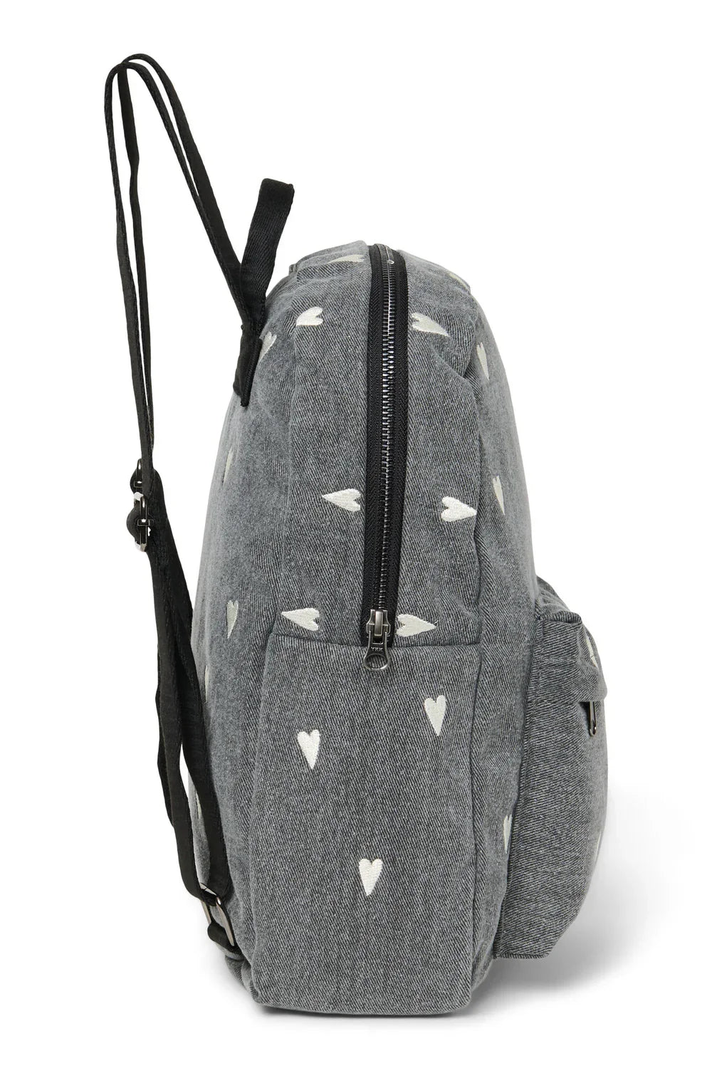 Grijze Hearts Denim Midi-rugzak