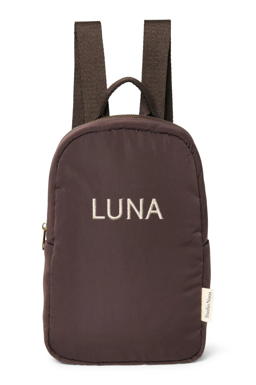 Brauner, bauschiger Mini-Rucksack