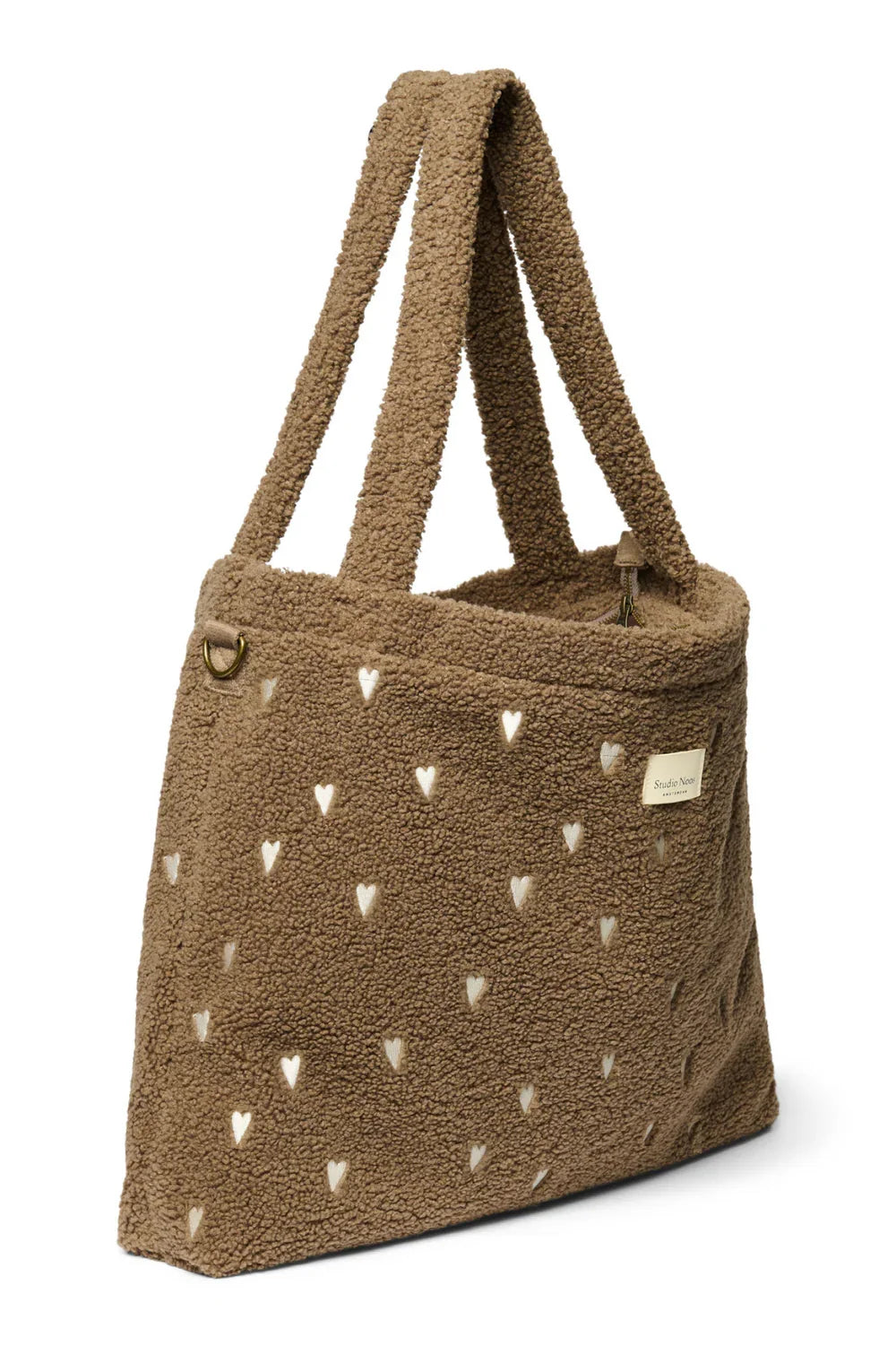 Ecru-Herzen Teddy Wickeltasche