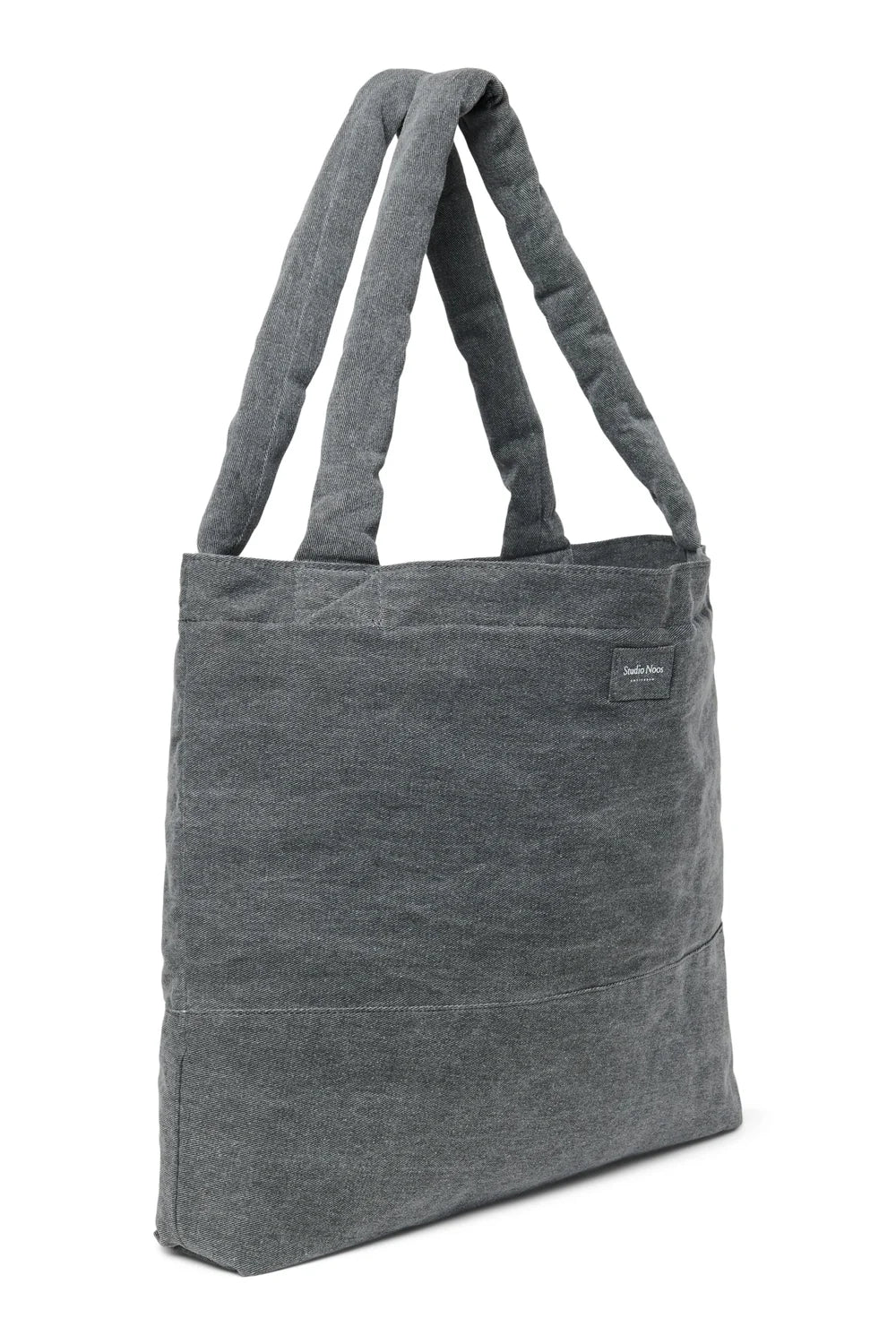 Grijze denim mombag