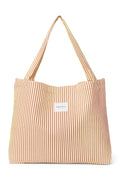 Popeline Gestreifte Wickeltasche | Buttergelb