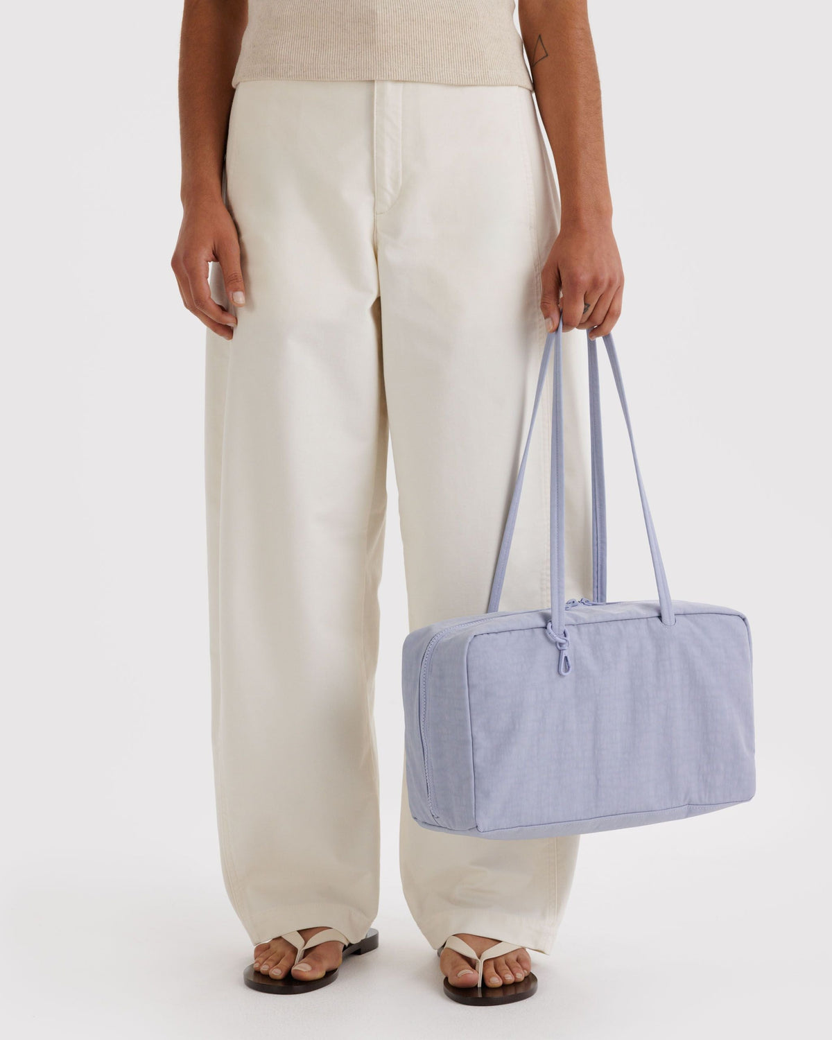 Medium Nylon Bowler Bag - Mist - image 3