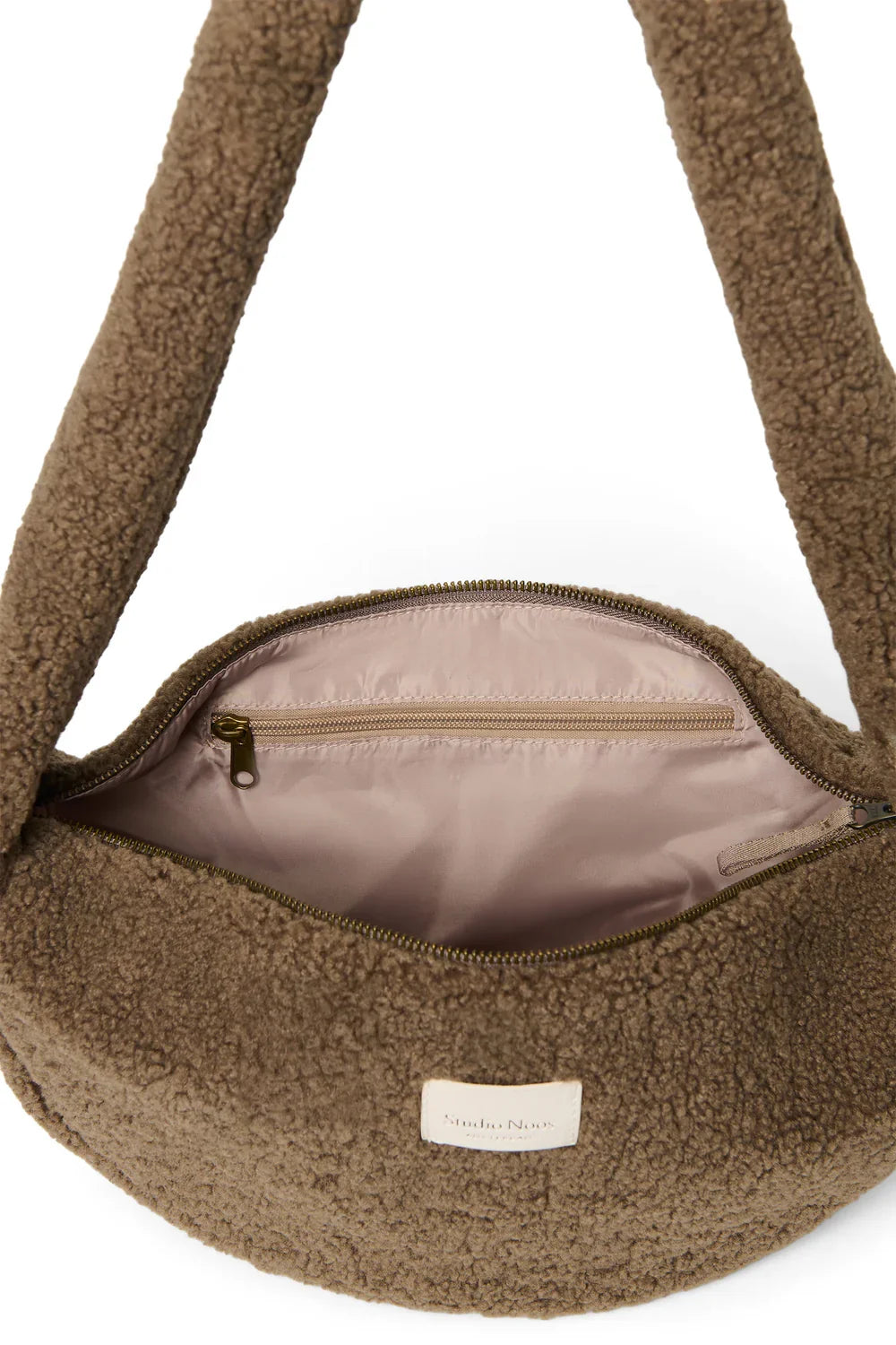 Bruine teddy mini crossbodytas