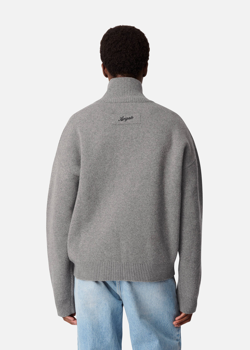 Core Zip-Up Sweater - Grey Melange - image 3