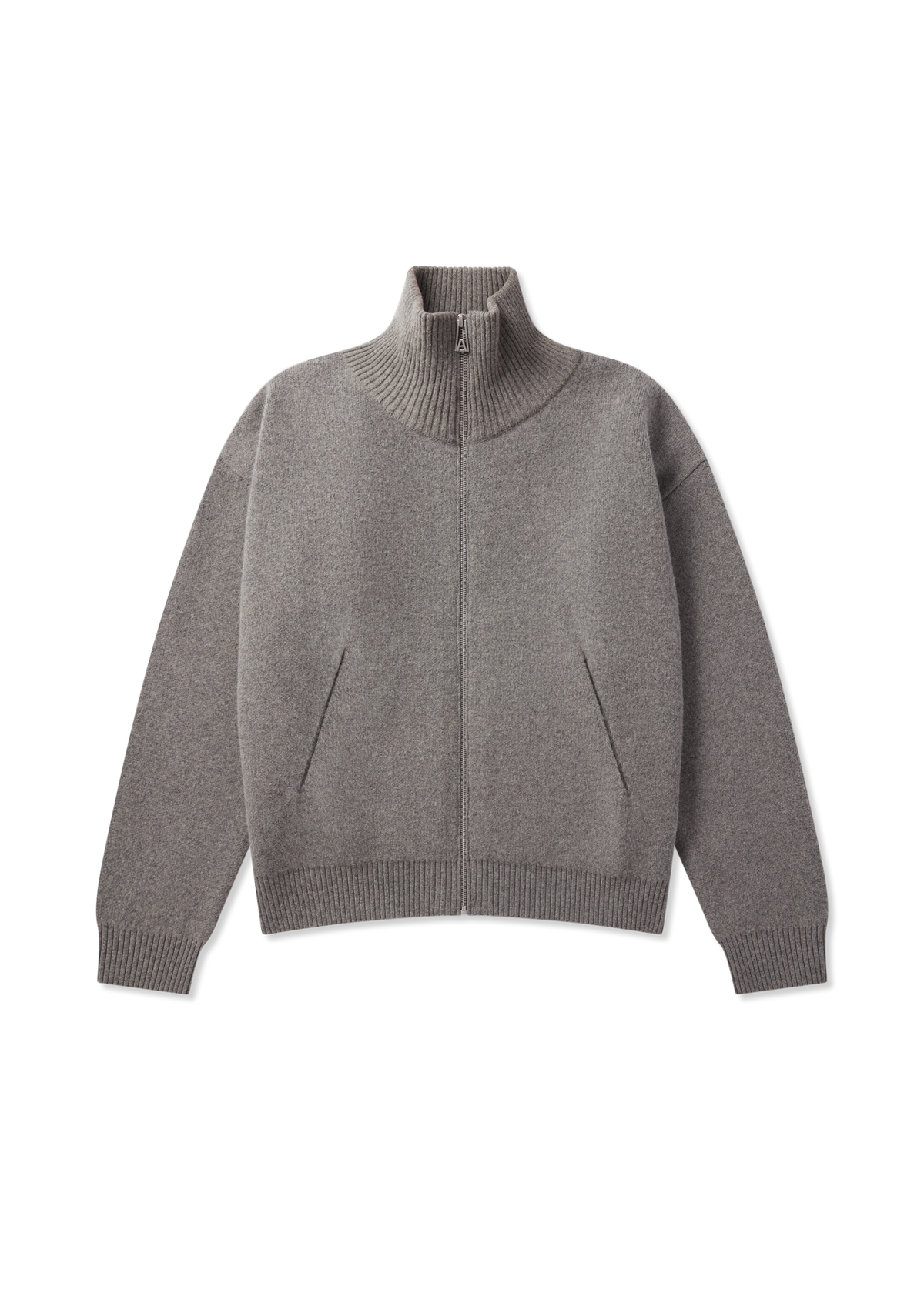 Core Zip-Up Sweater - Grey Melange - image 1