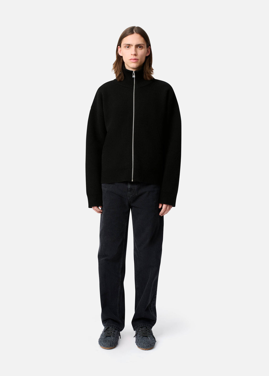 Core Zip-Up Sweater - Black - image 4