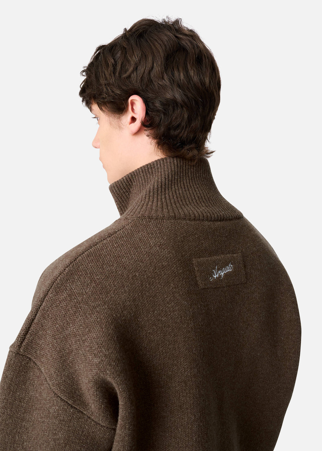 Core Zip-Up Sweater - Dark Brown - image 5