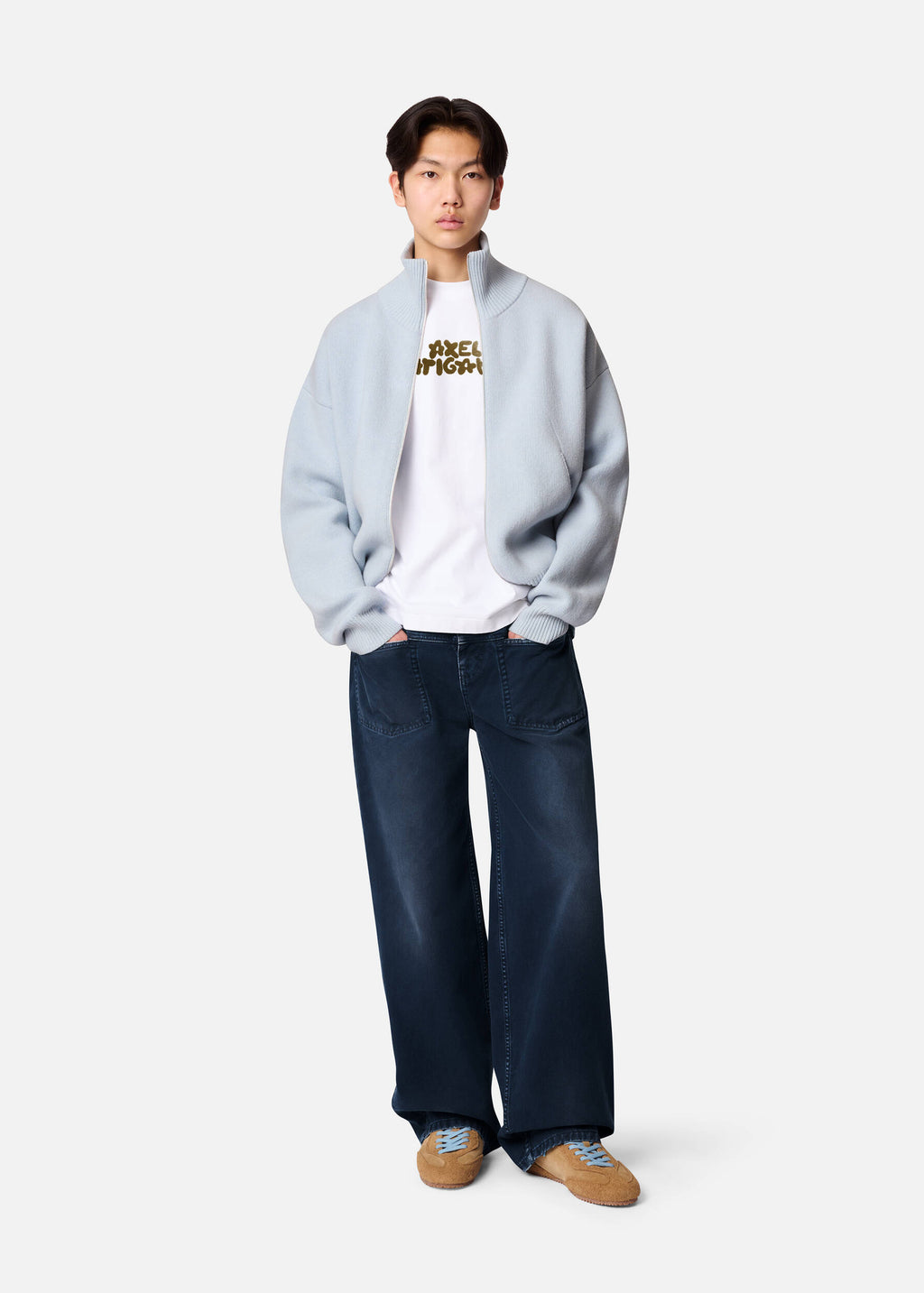 Core Zip-Up Sweater - Light Blue - image 4