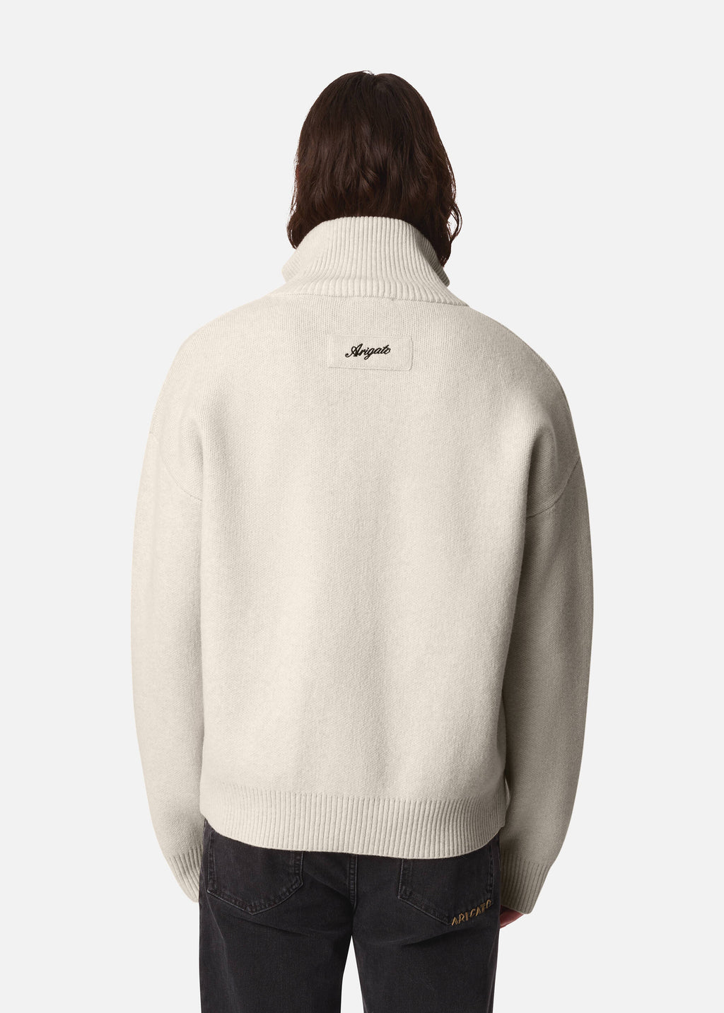 Core Zip-Up Sweater - Light Beige - image 3