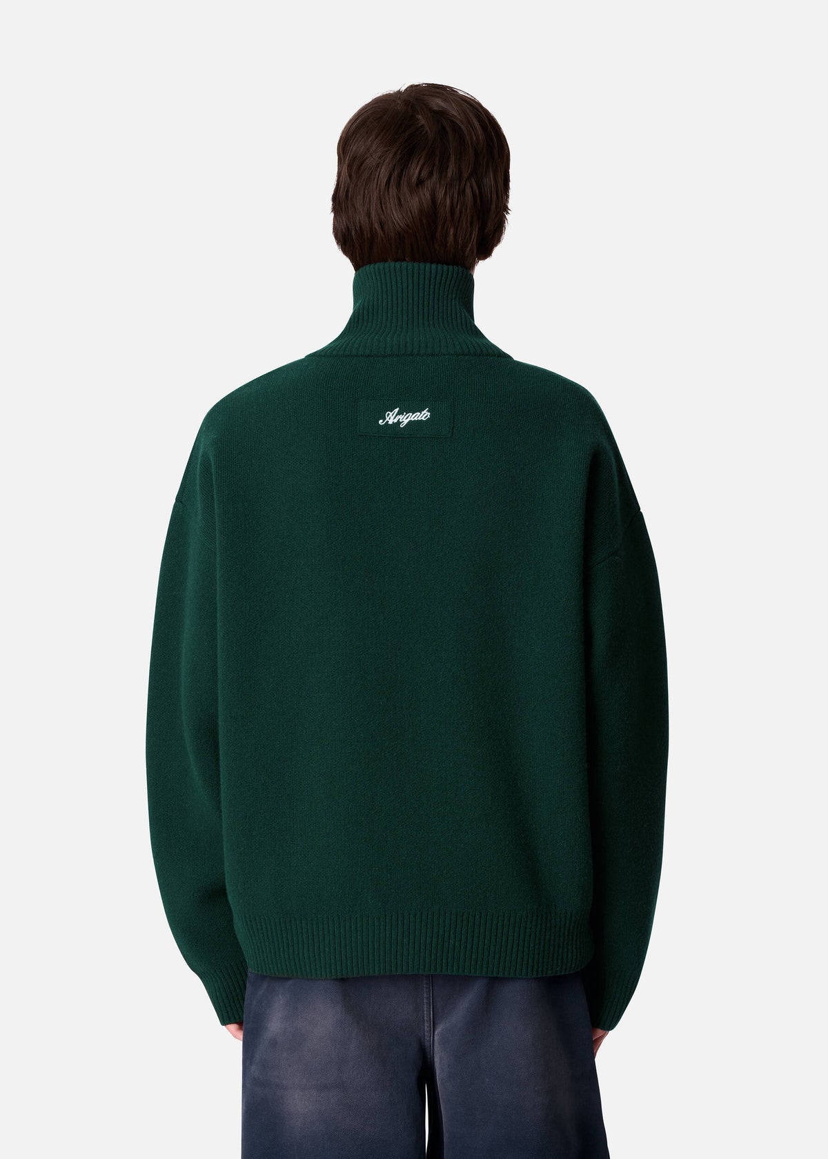 Core Zip-Up Sweater - Dark Green - image 3