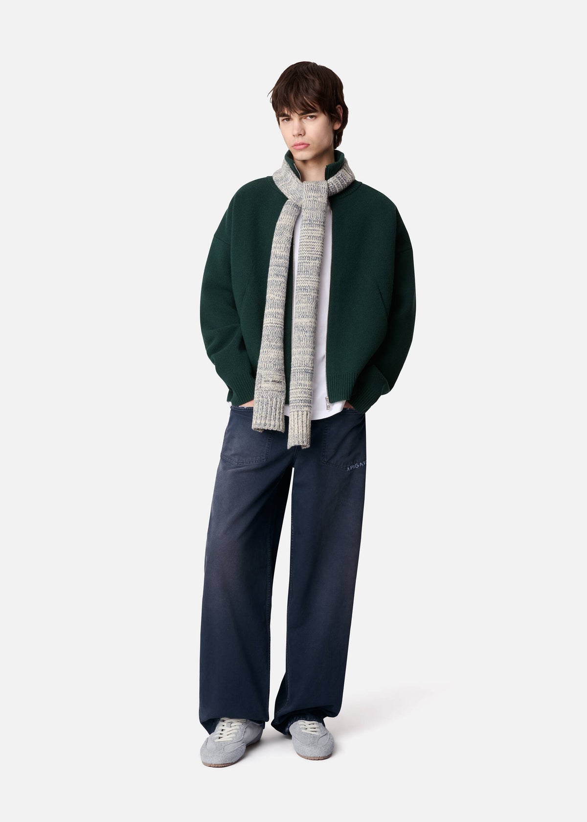 Core Zip-Up Sweater - Dark Green - image 4