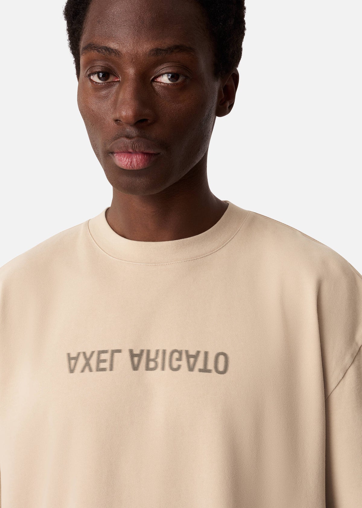 Distort Washed T-Shirt - Dark Beige - image 5