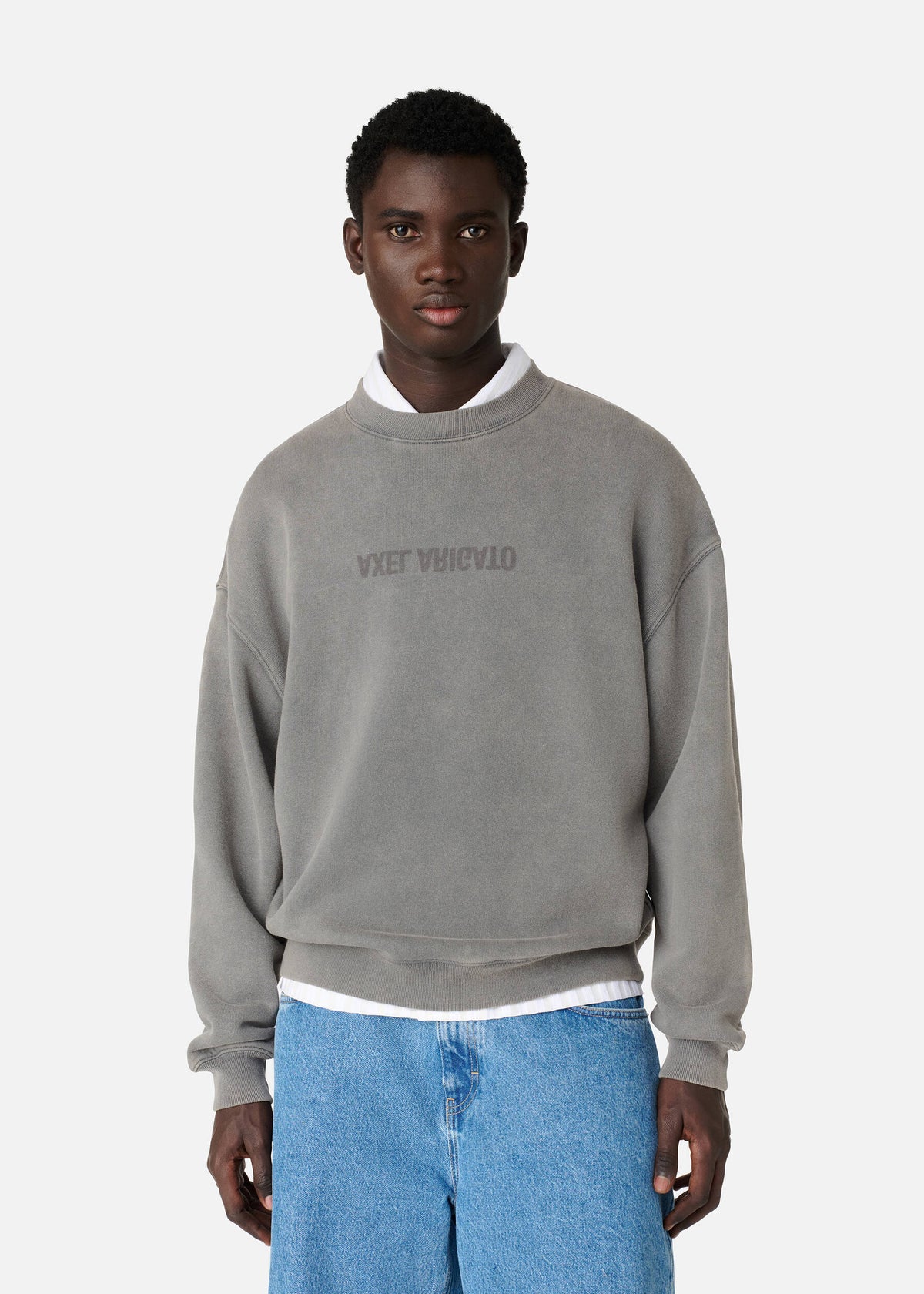 Distort Washed Sweatshirt - Steel Grey - image 2