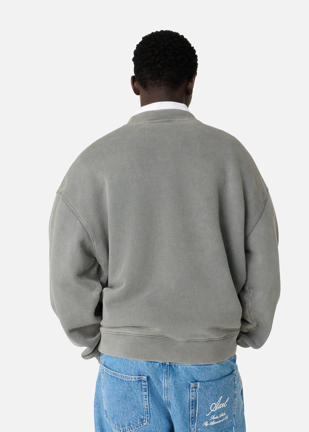 Distort Washed Sweatshirt - Steel Grey - image 3