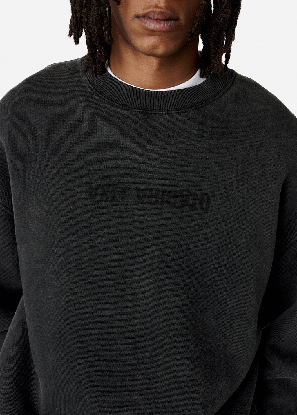 Distort Washed Sweatshirt - Black - image 5