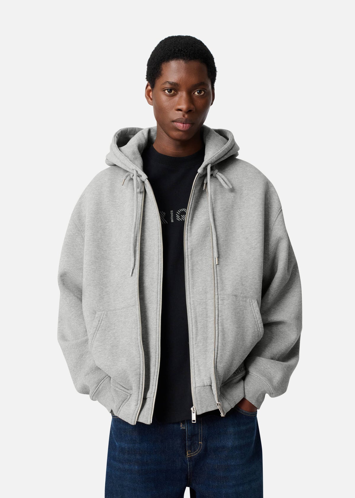 Trey Mélange Hoodie - Grey Melange - image 2