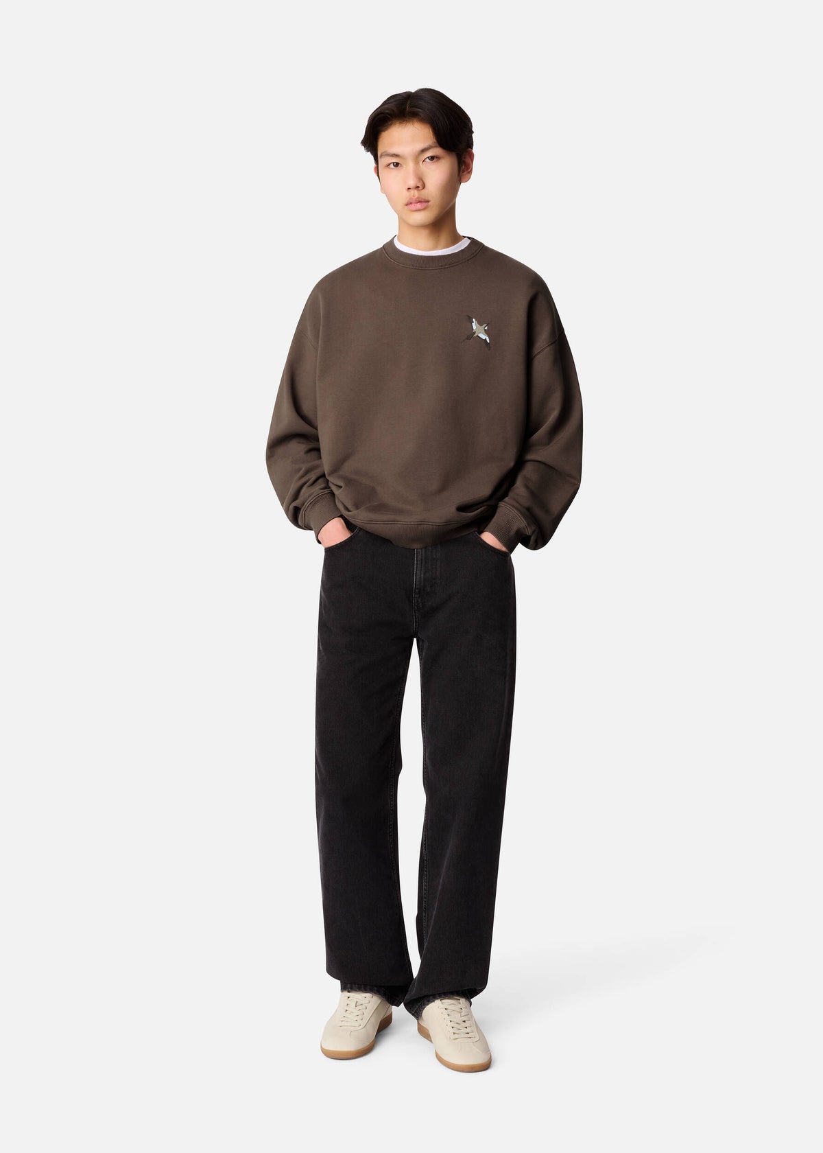 Micro Bee Bird Sweatshirt - Coffee Brown - image 4
