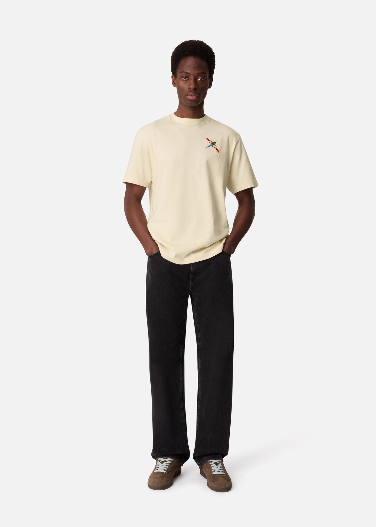 Micro Bee Bird T-Shirt - Pale Beige - image 4
