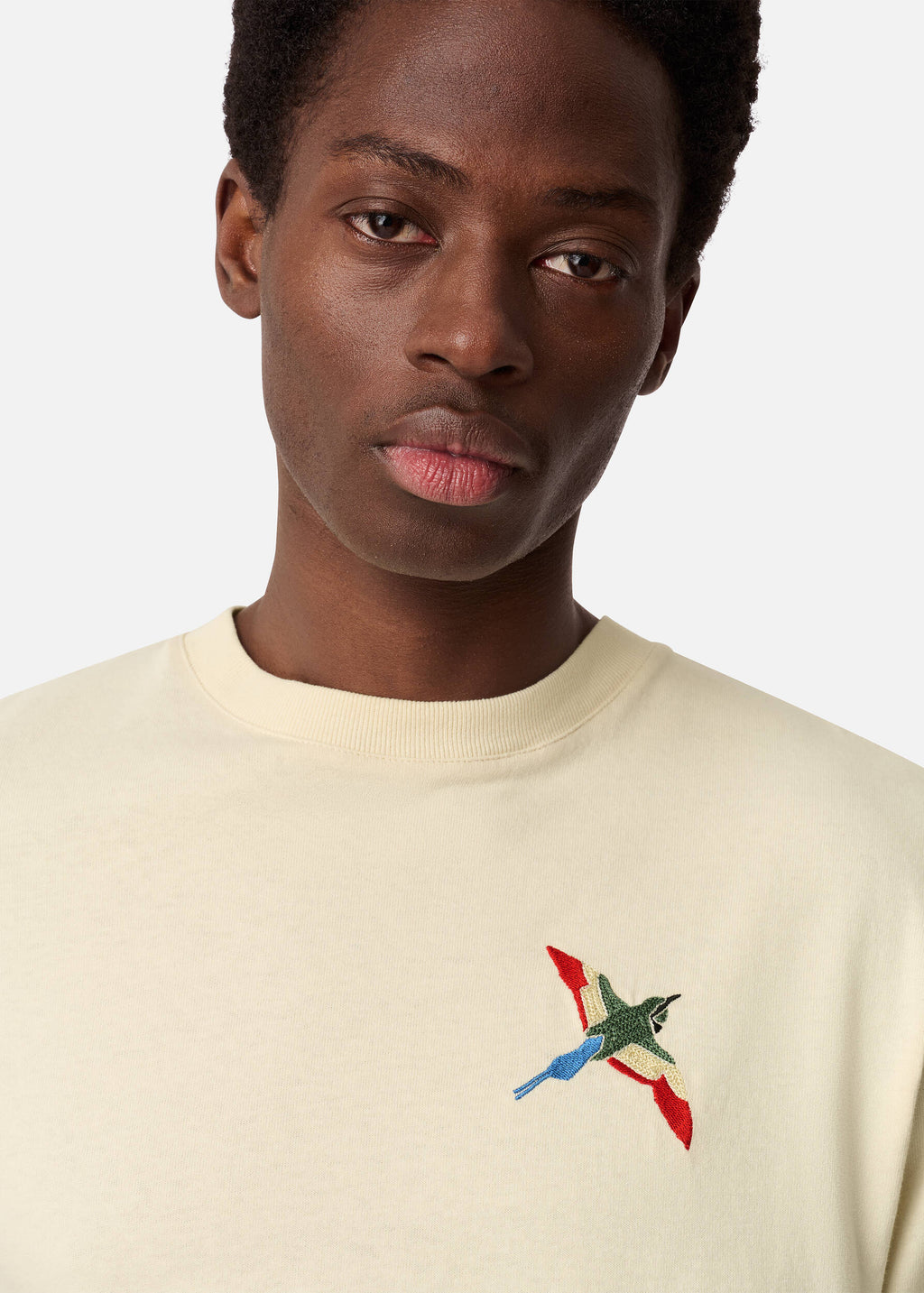 Micro Bee Bird T-Shirt - Pale Beige - image 5