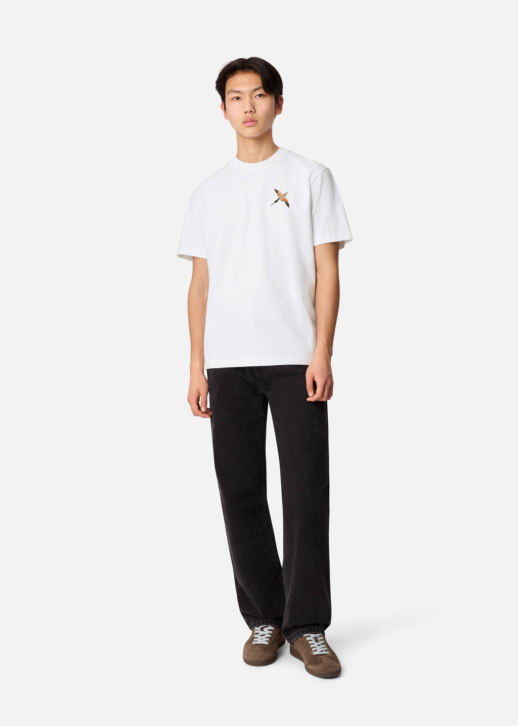 Micro Bee Bird T-Shirt - White/Orange - image 4