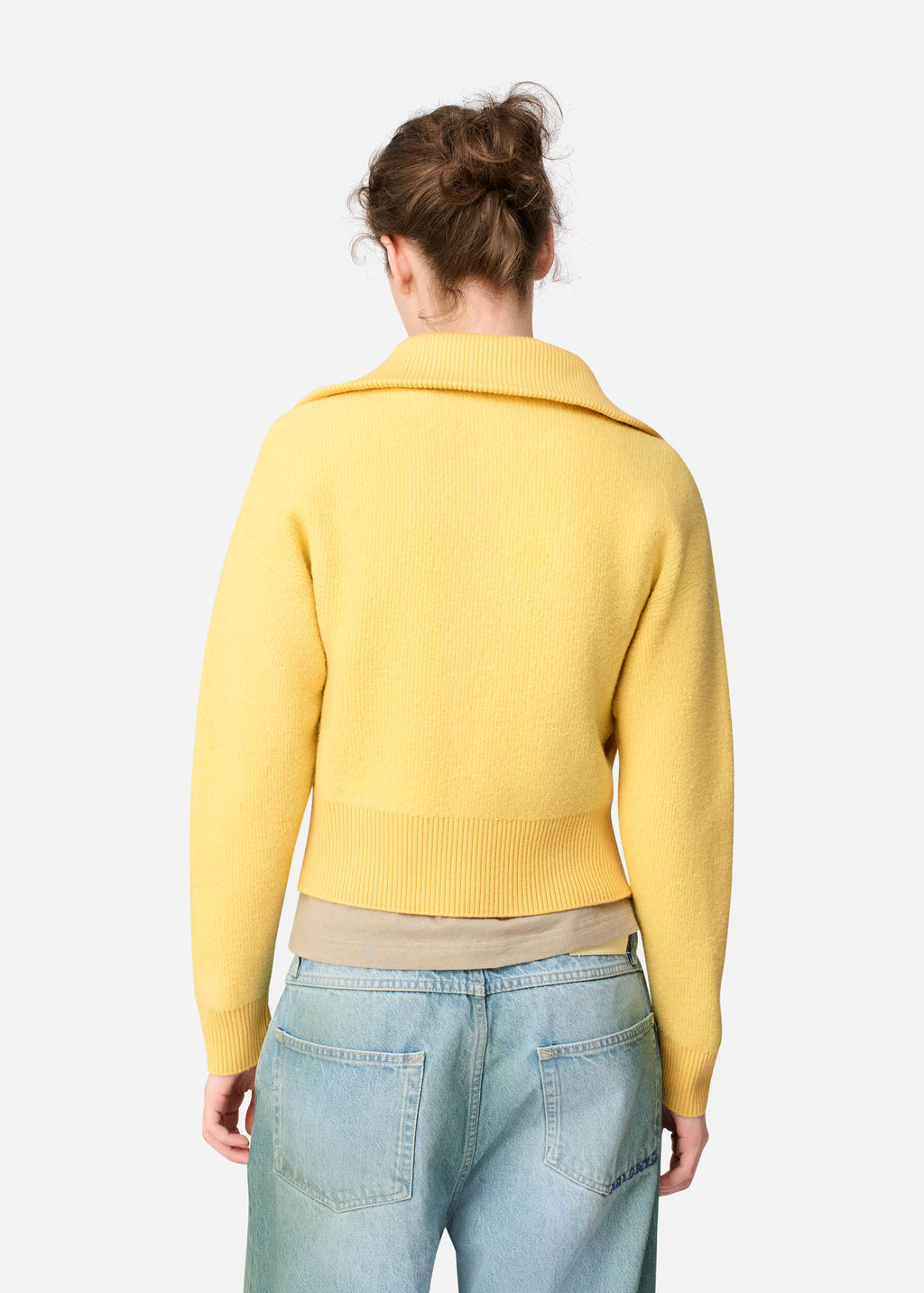 Verve Zip-Up Cardigan - Yellow - image 3