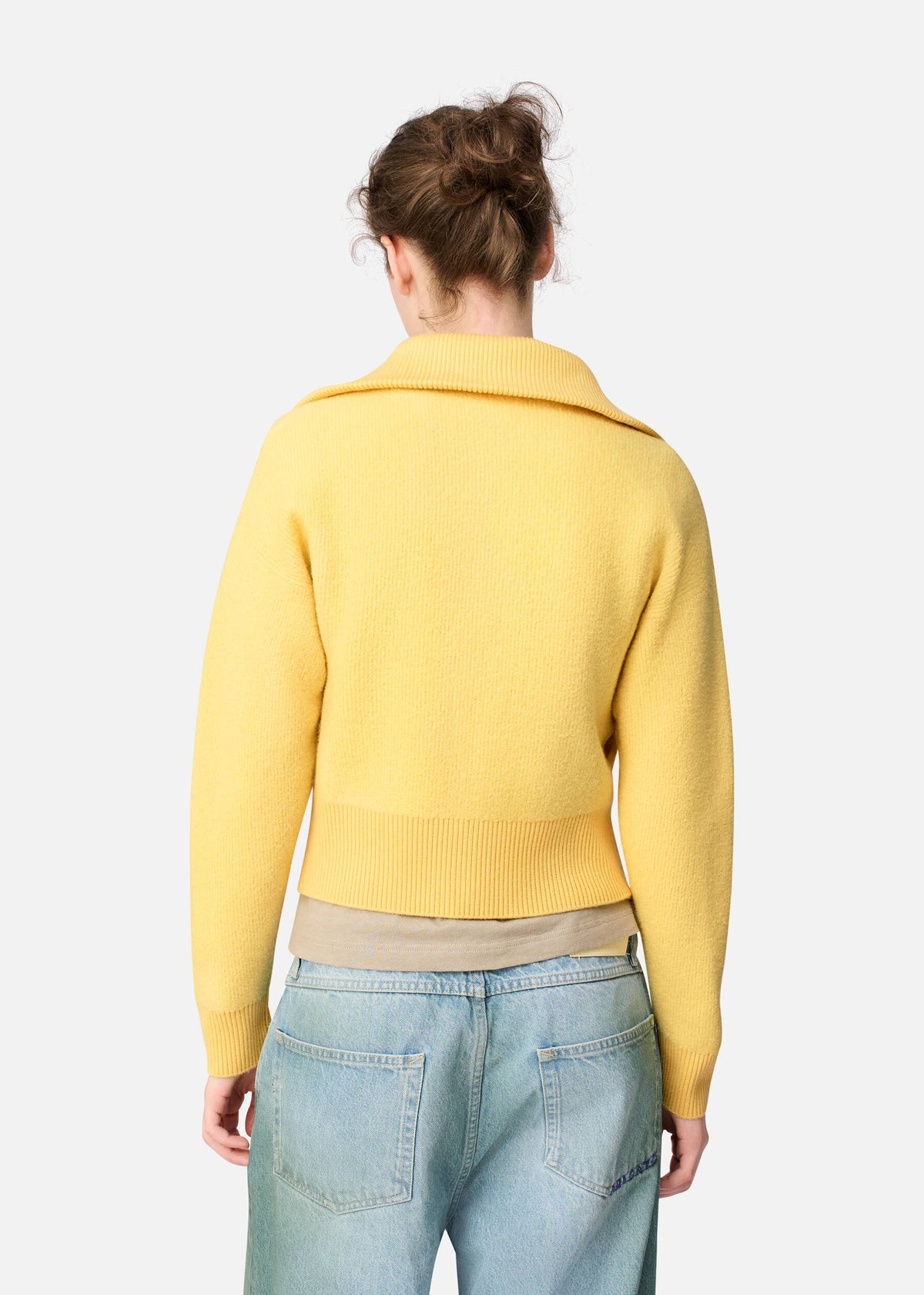 Verve Zip-Up Cardigan - Yellow - image 3