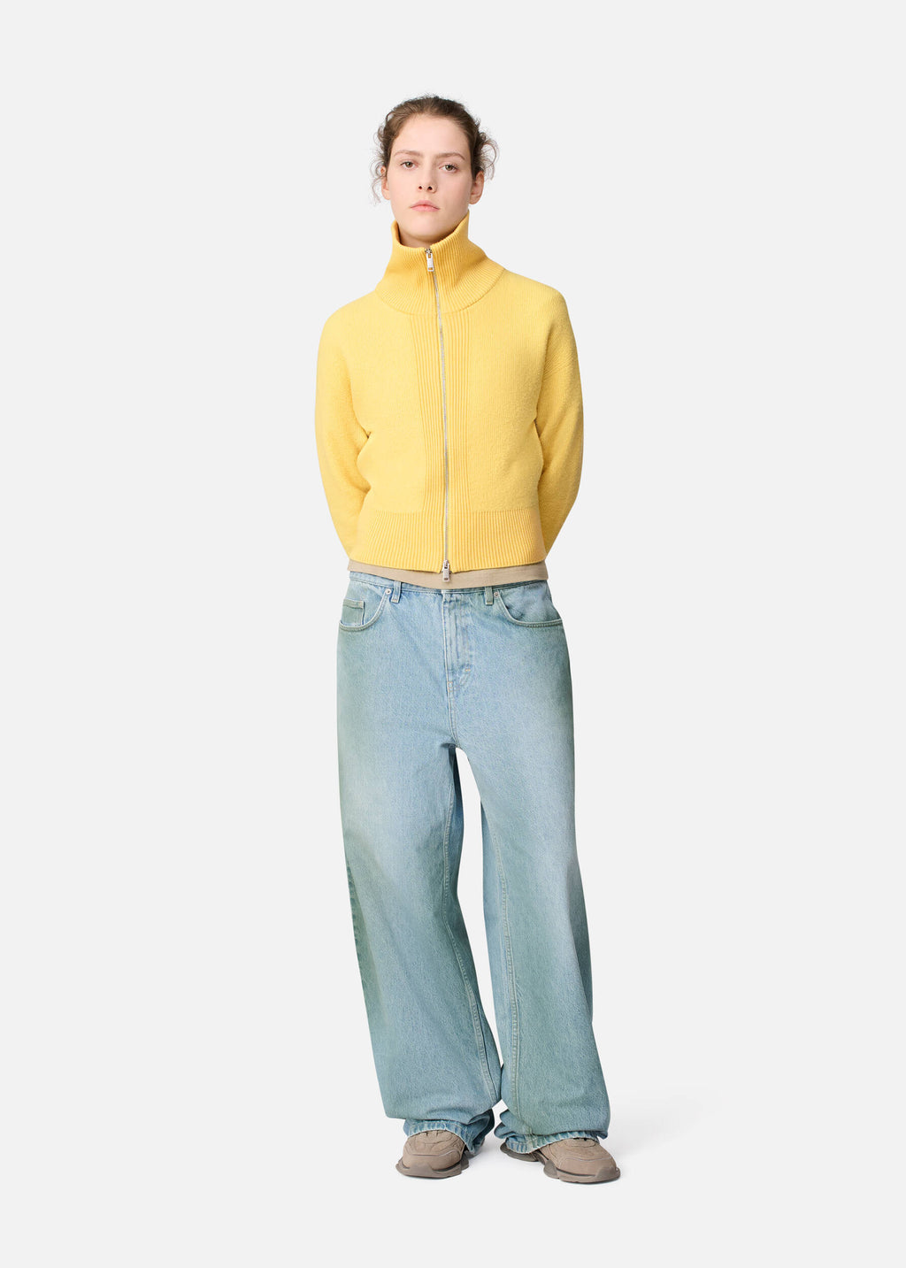 Verve Zip-Up Cardigan - Yellow - image 5