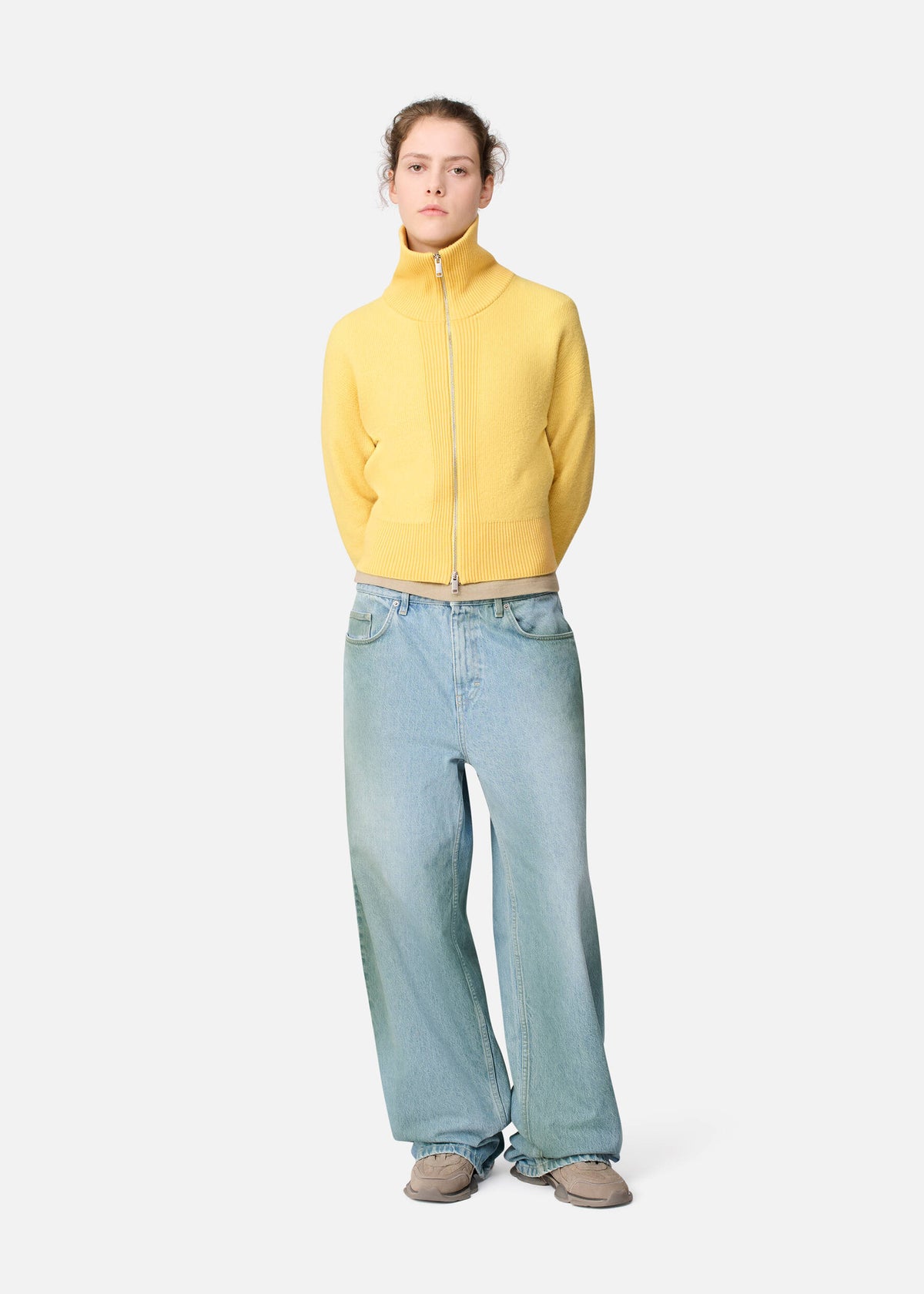 Verve Zip-Up Cardigan - Yellow - image 5