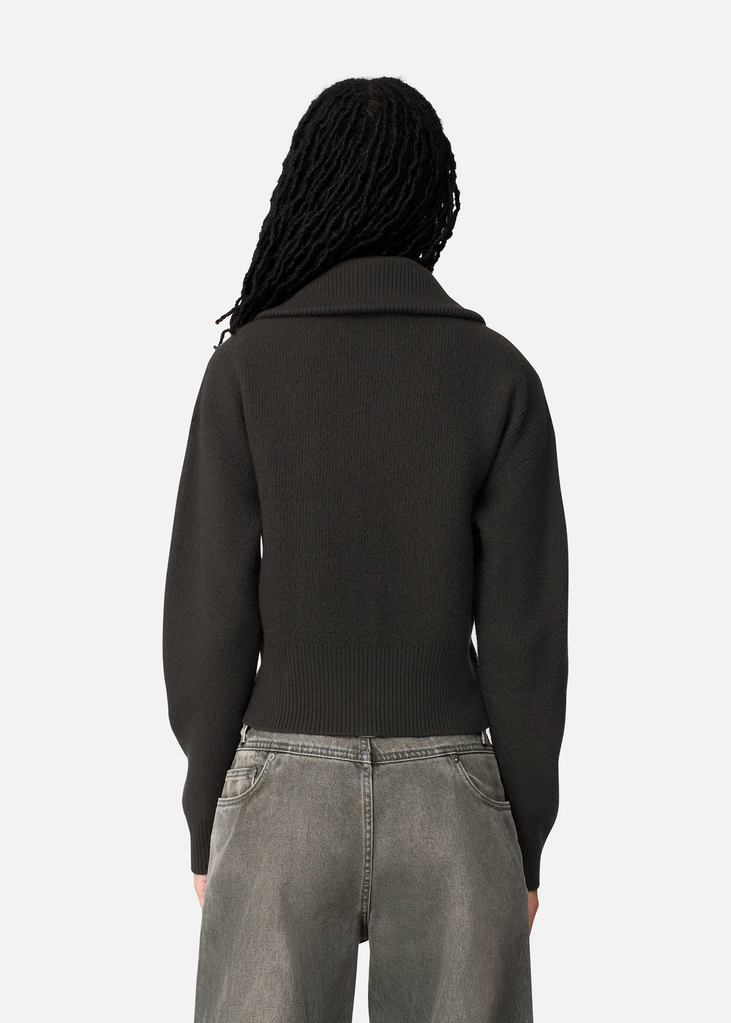 Verve Zip-Up Cardigan - Dark Grey - image 3
