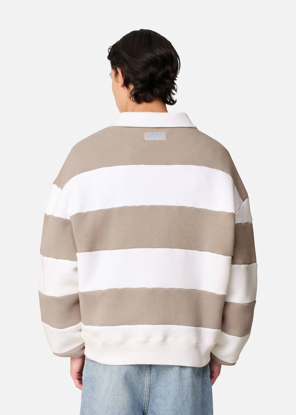 Shift Striped Sweatshirt - White/Stone - image 3
