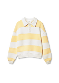 Shift Striped Sweatshirt - White/Light Yellow - image 1