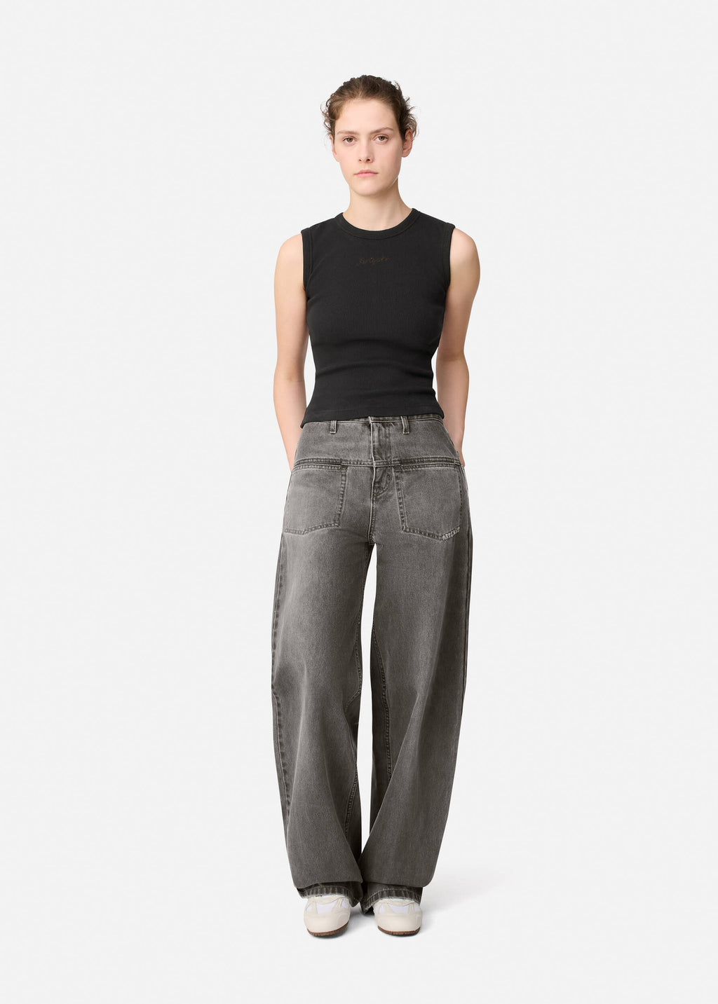 Scoop Ribbed Tank - Black - image 4