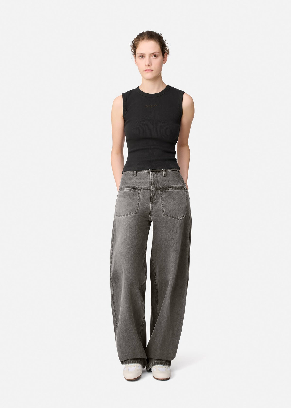 Scoop Ribbed Tank - Black - image 4